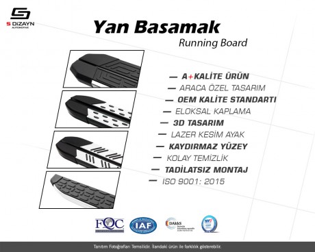 S-Dizayn Audi Q3 8U NewLine Aluminyum Yan Basamak 173 Cm 2011-2018