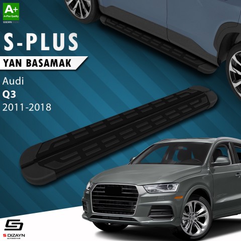 S-Dizayn Audi Q3 8U S-Plus Siyah Yan Basamak 173 Cm 2011-2018 A+ Kalite