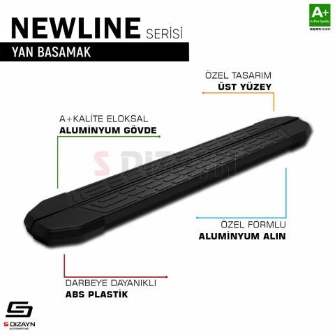 S-Dizayn BYD Atto 3 NewLine Siyah Yan Basamak 193 Cm 2022 Üzeri