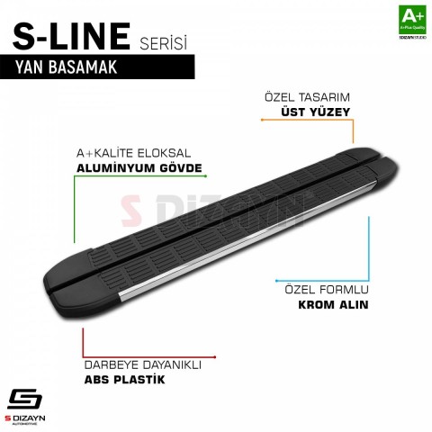 S-Dizayn BYD Seal U S-Line Krom Yan Basamak 193 Cm 2022 Üzeri A+ Kalite