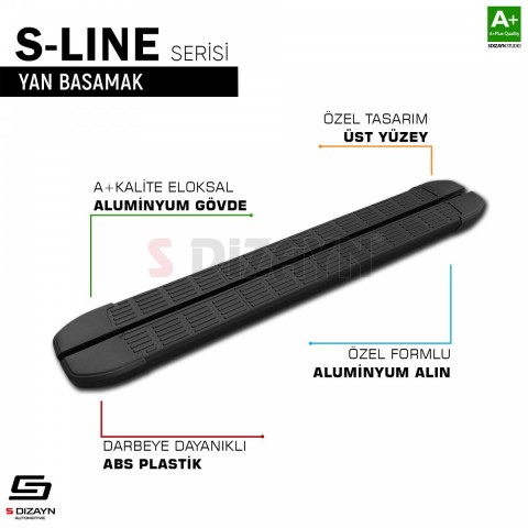 S-Dizayn BYD Seal U S-Line Siyah Yan Basamak 193 Cm 2022 Üzeri A+ Kalite
