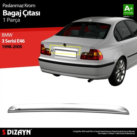 S-Dizayn Bmw 3 Serisi E46 Krom Bagaj Çıtası 1998-2005