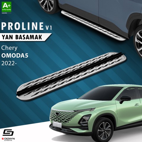 S-Dizayn Chery Omoda5 OEM Still Pro V2 Aluminyum Yan Basamak 183 Cm 2022 Üzeri A+ Kalite