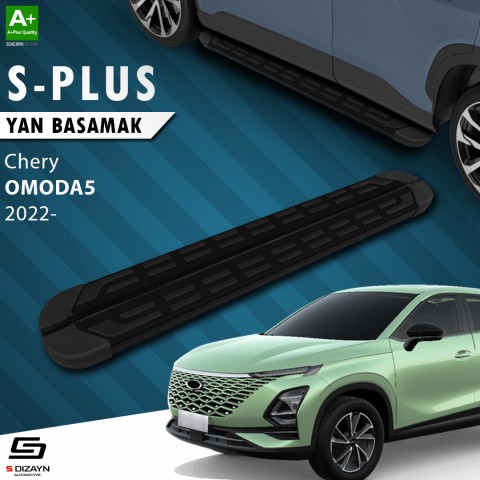 S-Dizayn Chery Omoda5 S-Plus Siyah Yan Basamak 183 Cm 2022 Üzeri A+ Kalite