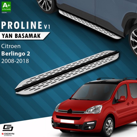 S-Dizayn Citroen Berlingo 2 OEM Still Pro V1 Aluminyum Yan Basamak 193 Cm 2008-2018 A+ Kalite