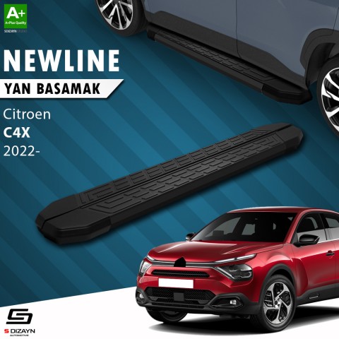 S-Dizayn Citroen C4 X NewLine Siyah Yan Basamak 183 Cm 2022 Üzeri A+ Kalite