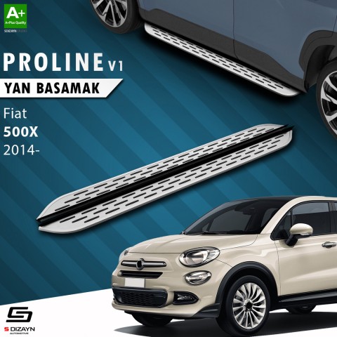 S-Dizayn Fiat 500X OEM Still Pro V1 Aluminyum Yan Basamak 173 Cm 2014 Üzeri A+ Kalite