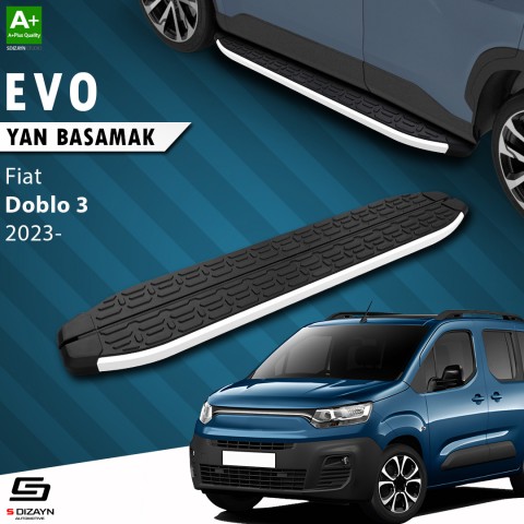 S-Dizayn Fiat Doblo 3 Uzun Şase Evo Aluminyum Yan Basamak 213 Cm 2023 Üzeri A+ Kalite
