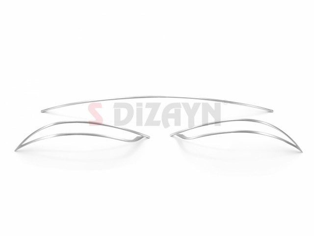 S-Dizayn Fiat Egea SD Krom Arka Tampon Difüzör Çıtası 3 Prç. 2015-2020 (Mat Krom)