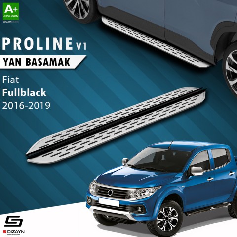 S-Dizayn Fiat Fullback OEM Still Pro V1 Aluminyum Yan Basamak 193 Cm 2016-2019 A+ Kalite