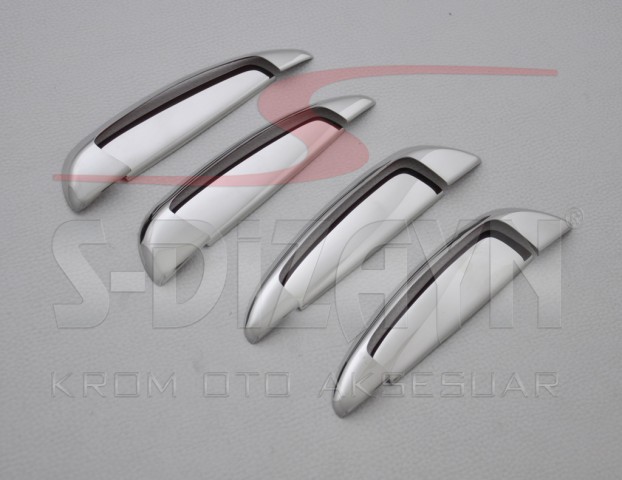 S-Dizayn Fiat Linea Krom Kapı Kolu 4 Kapı 8 Prç 2007-2018 (Çerçeveli)