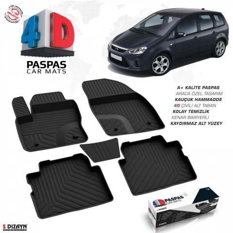 S-Dizayn Ford C-Max 4D Havuzlu Paspas 2003-2010 A+Kalite