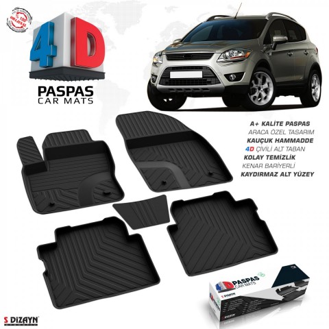 S-Dizayn Ford Kuga 1 4D Havuzlu Paspas 2008-2013 A+Kalite