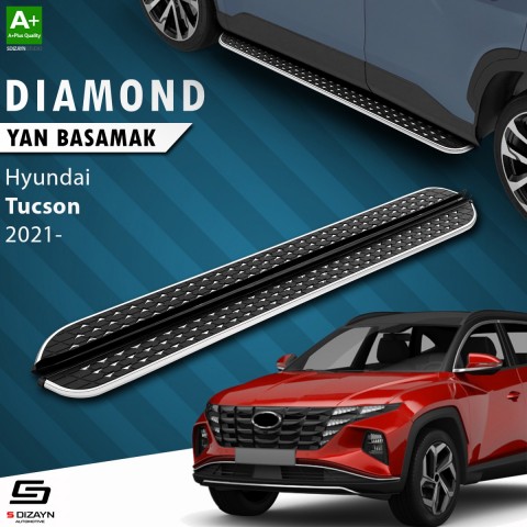 S-Dizayn Hyundai Tucson 4 Diamond Krom Yan Basamak 173 Cm 2021-2024 A+ Kalite