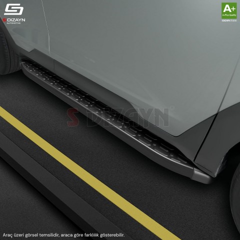 S-Dizayn Jeep Cherokee KL Evo Siyah Yan Basamak 173 Cm 2013-2023 A+ Kalite