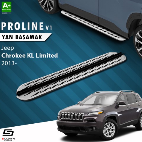 S-Dizayn Jeep Cherokee KL OEM Still Pro V2 Aluminyum Yan Basamak 173 Cm 2013-2023 A+ Kalite