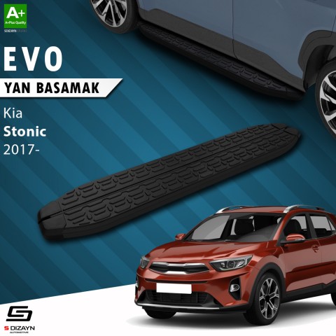 S-Dizayn Kia Stonic Evo Siyah Yan Basamak 173 Cm 2017 Üzeri A+ Kalite