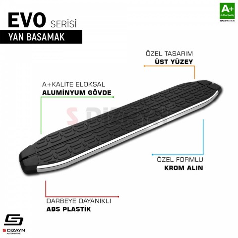 S-Dizayn MG HS Evo Krom Yan Basamak 183 Cm 2021 Üzeri A+ Kalite