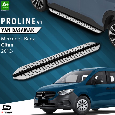 S-Dizayn Mercedes Citan OEM Still Pro V1 Aluminyum Yan Basamak 193 Cm 2012-2021 A+ Kalite