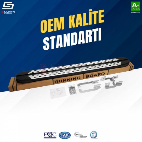 S-Dizayn Mercedes Citan Uzun Şase TrimLine Gri Yan Basamak 230 Cm 2012-2021 A+ Kalite