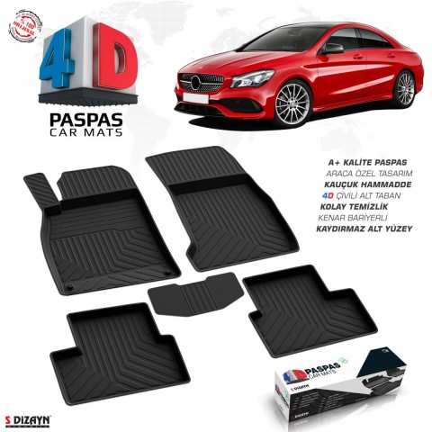 S-Dizayn Mercedes Cla Serisi C117 4D Havuzlu Paspas 2013-2018 A+Kalite