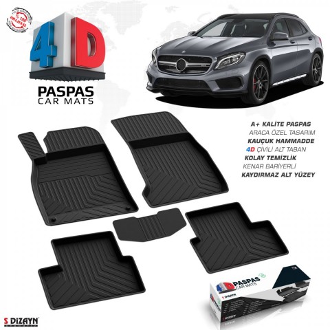 S-Dizayn Mercedes Gla Serisi X156 4D Havuzlu Paspas 2013-2020 A+Kalite
