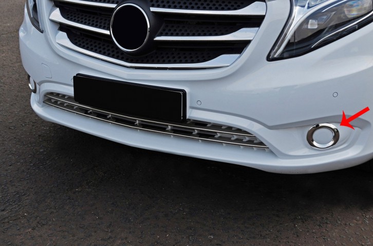 S-Dizayn Mercedes Vito W447 Krom Sis Farı Çerçevesi 2 Prç. 2014-2020