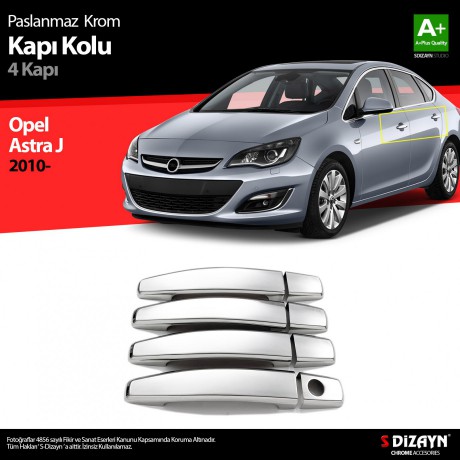 S-Dizayn Opel Astra J Krom Kapı Kolu 4 Kapı 2012-2022 A+Kalite
