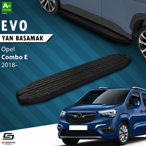 S-Dizayn Opel Combo E Evo Siyah Yan Basamak 203 Cm 2018-2023 A+ Kalite