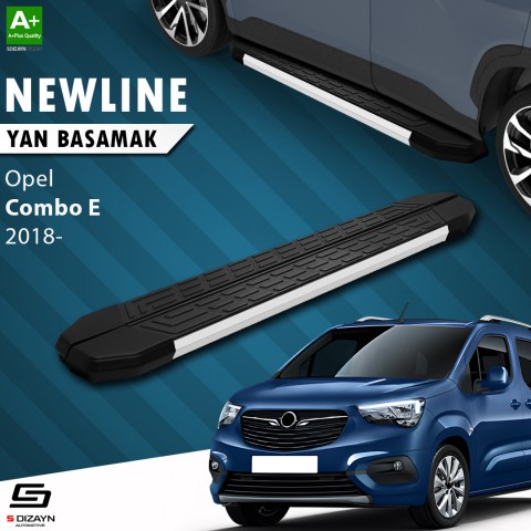 S-Dizayn Opel Combo E NewLine Aluminyum Yan Basamak 203 Cm 2018 Üzeri A+ Kalite