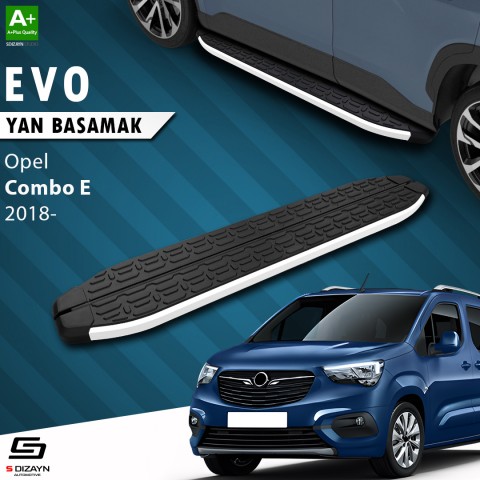 S-Dizayn Opel Combo E Uzun Şase Evo Aluminyum Yan Basamak 213 Cm 2018 Üzeri A+ Kalite