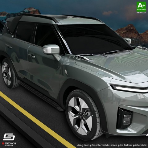 S-Dizayn Opel Crossland X S-Plus Siyah Yan Basamak 173 Cm 2017 Üzeri A+ Kalite