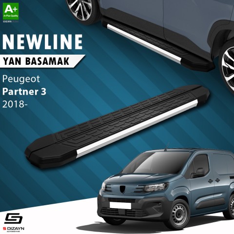 S-Dizayn Peugeot Partner 3 NewLine Krom Yan Basamak 203 Cm 2018 Üzeri A+ Kalite