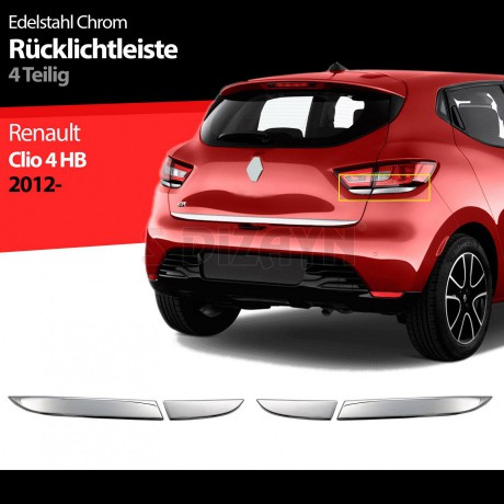 S-Dizayn Renault Clio 4 HB Krom Stop Alt Çıtası 4 Prç 2012-2019