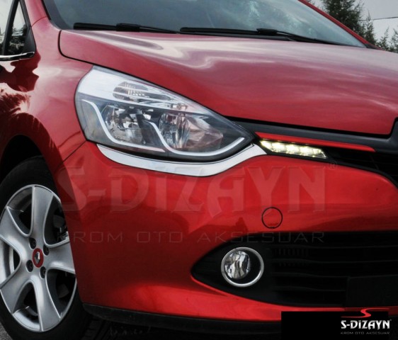 S-Dizayn Renault Clio 4 Sporttourer Krom Far Alt Çıtası 2 Prç. 2012-2016