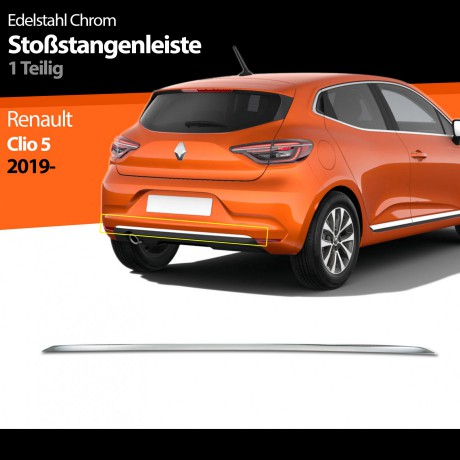 S-Dizayn Renault Clio 5 Krom Arka Tampon Çıtası 2019 Üzeri