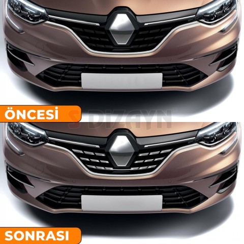 S-Dizayn Renault Megane 4 Krom Ön Panjur 5 Prç. 2020 Üzeri
