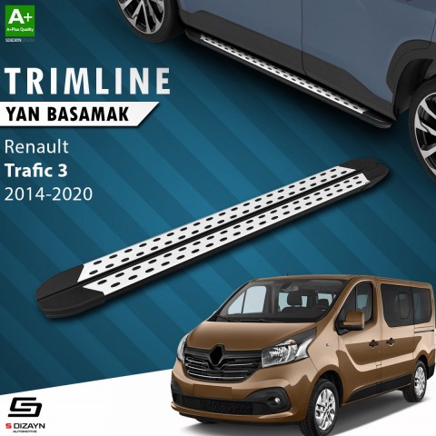 S-Dizayn Renault Trafic 3 Uzun Şase TrimLine Gri Yan Basamak 270 Cm 2014-2020 A+ Kalite
