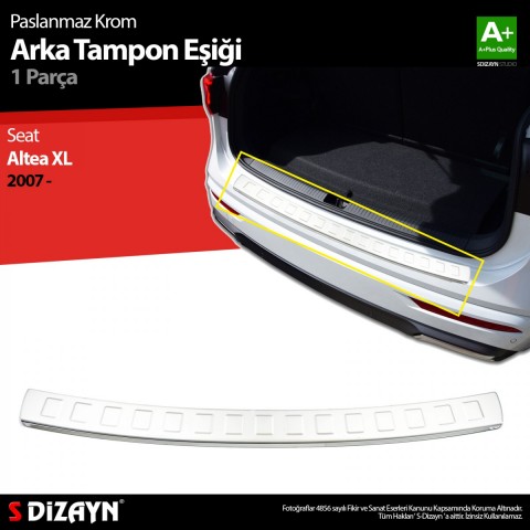 S-Dizayn Seat Altea XL Krom Arka Tampon Eşiği 2007-2015