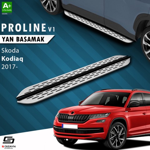 S-Dizayn Skoda Kodiaq OEM Still Pro V1 Aluminyum Yan Basamak 193 Cm 2017 Üzeri A+ Kalite