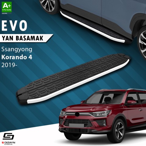S-Dizayn Ssangyong Korando Evo Aluminyum Yan Basamak 183 Cm 2019 Üzeri A+ Kalite