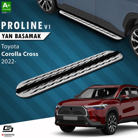 S-Dizayn Toyota Corolla Cross OEM Still Pro V2 Aluminyum Yan Basamak 183 Cm 2022 Üzeri A+ Kalite