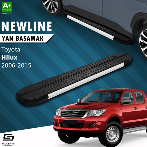 S-Dizayn Toyota Hilux 7 NewLine Aluminyum Yan Basamak 203 Cm 2006-2015 A+ Kalite