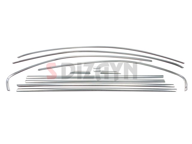 S-Dizayn VW Jetta Krom Cam Çerçeve Seti 12 Prç. 2011-2019 A+ Kalite