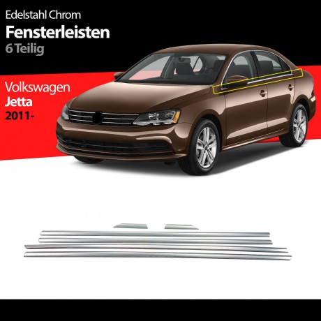 S-Dizayn VW Jetta Krom Cam Çıta 6 Prç 2011-2019