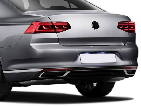 S-Dizayn VW Passat B8.5 Krom Egzoz Görünümü Difüzör Çıtası 3 Parça 2019-2023