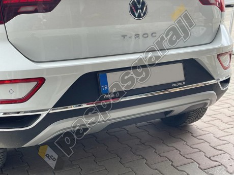 S-Dizayn VW T-Roc Krom Difüzör Çıtası Orta Parça 2019 Üzeri