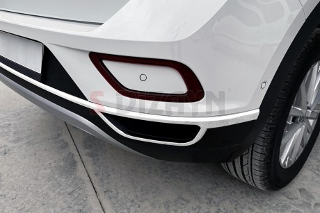 S-Dizayn VW T-Roc Makyajlı Krom Egzoz Görünümü Difüzör 2 Prç. 2021 Üzeri