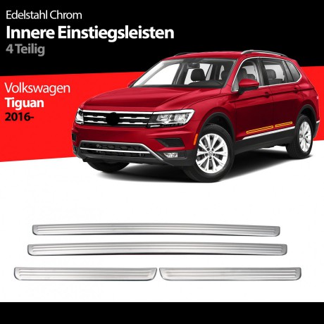 S-Dizayn VW Tiguan Krom İç Kapı Eşiği 4 Prç. 2016-2024
