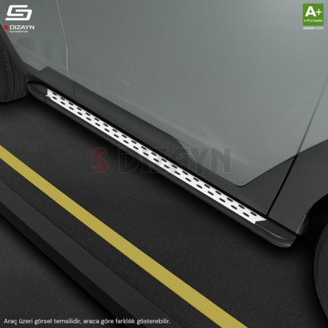 S-Dizayn VW Transporter T4 Uzun Şase TrimLine Gri Yan Basamak 255 Cm 1995-2003